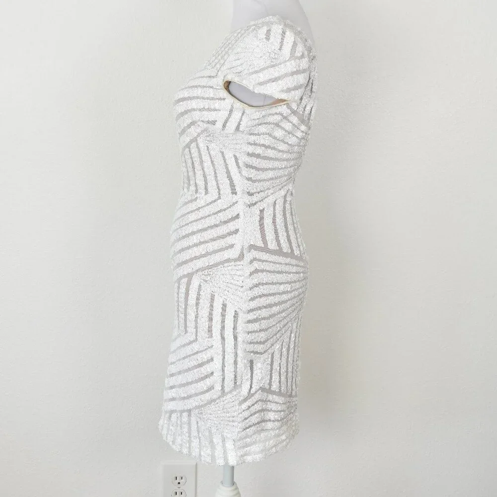 Dress the Population Tabitha Cap Sleeve Sequin Dress - M - Picture 6 of 11